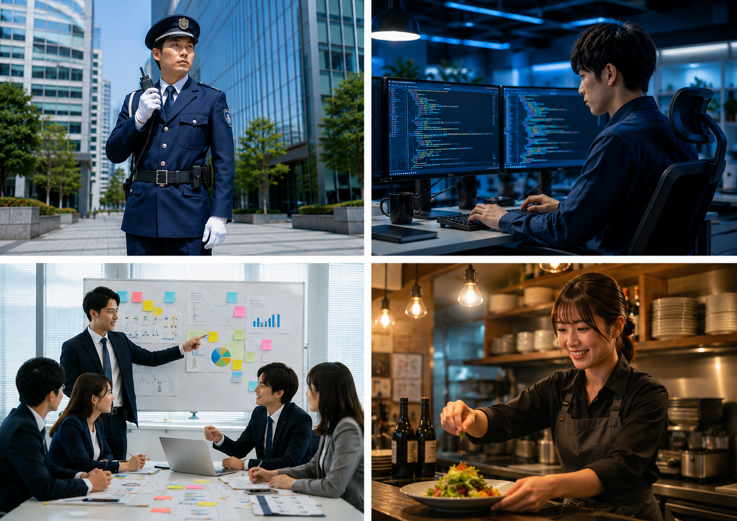 業務委託事業 - 交通誘導をする警備員